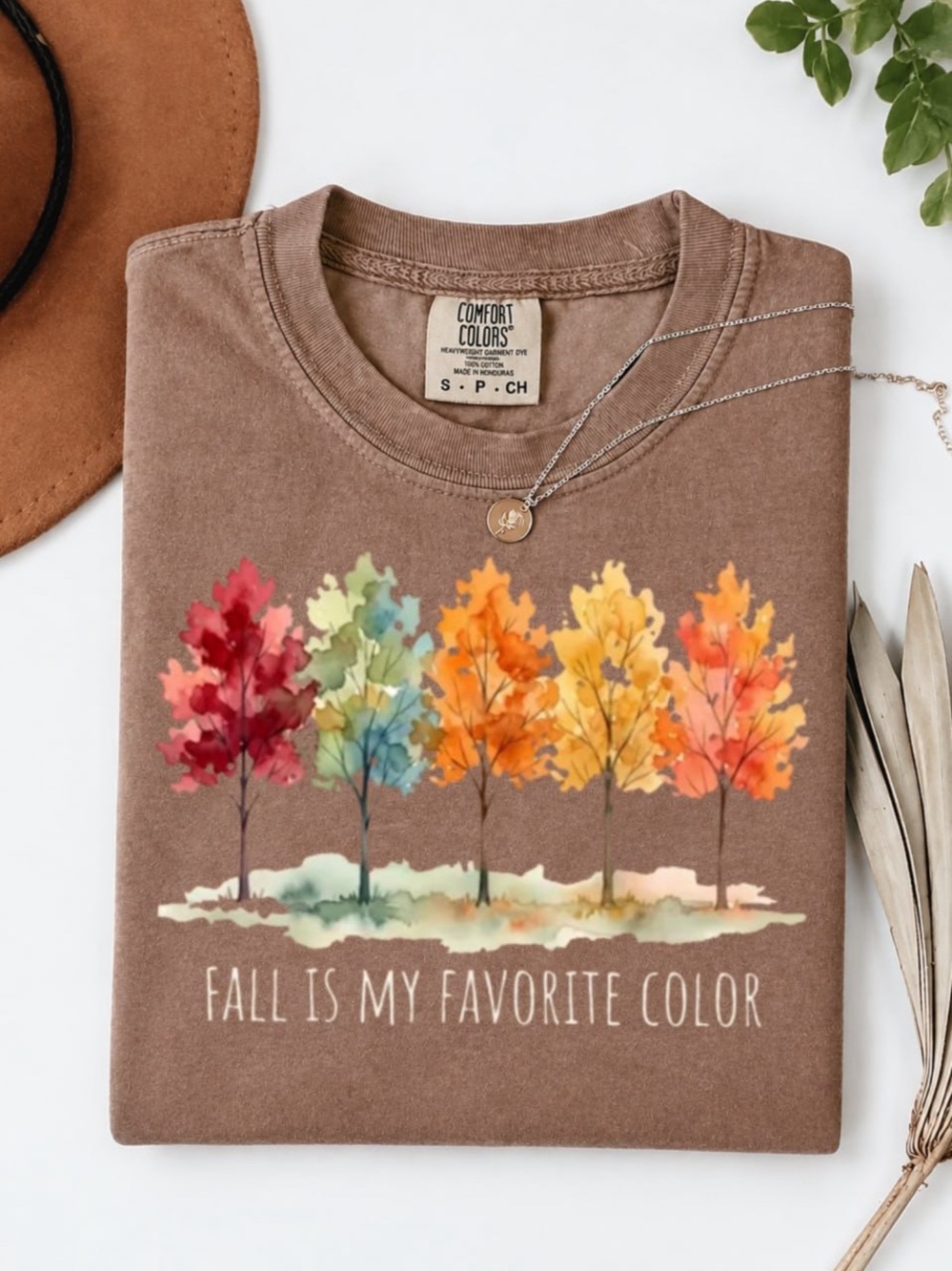 Comfort Colors Espresso Fall Is My Favorite Color Tree Graphic Tee